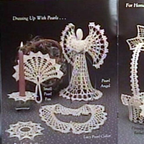 1985 Vintage Pearls & Lace Thread Crochet Pattern Book 21 Projects - Picture 3 of 5